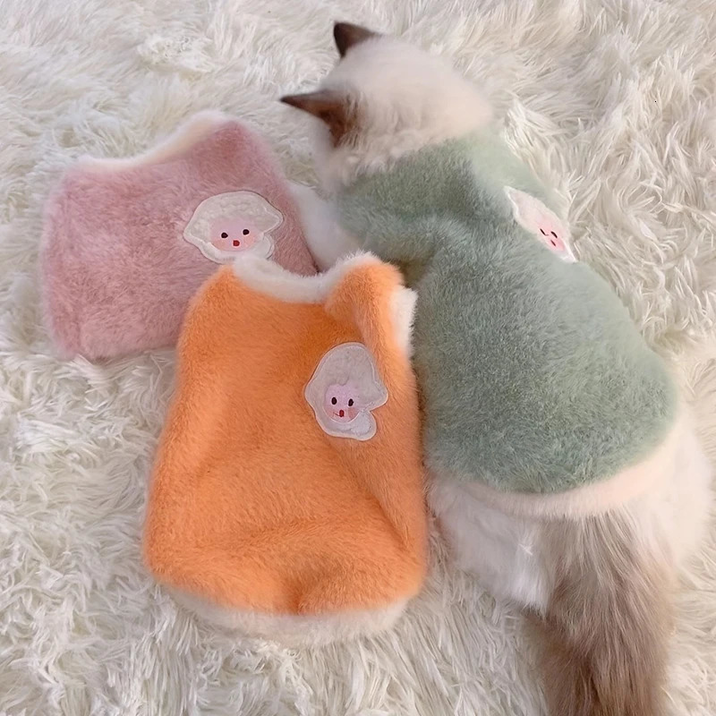 Cats Accessories Pets Warm Kittens Clothes for Winter Kitten Small Kitten Stuff Apparels Cooling Clothing Dogs Sweater Vests 250106