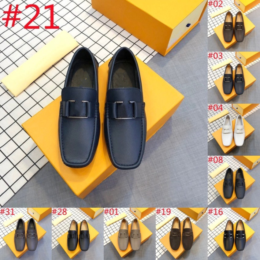 21Model Fashion Men's Handmade Casual Slip On Men Loafers Shoes Genuine Leather Men Designer Loafers Outdoor Comfortable Breathable luxurious Men Shoes Size 38-46