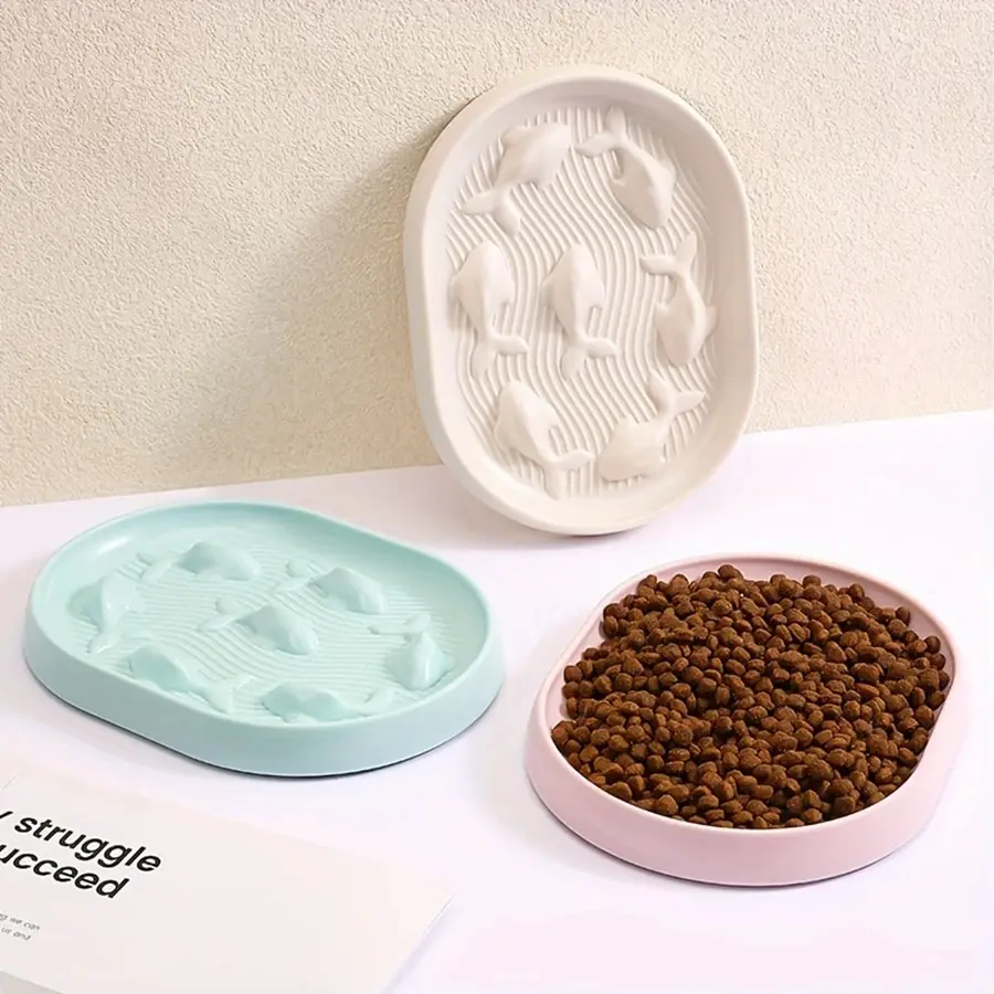 135964 Cute Cartoon Drinking Water Feeding Bowl Ceramics Food Utensils Cat Dog Pet Supplies Accessories
