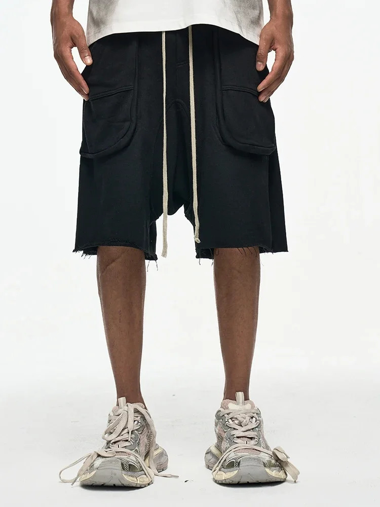 Large Pocket Cross Pant Streetwear Y2k Shorts Men Techwear Basketball 250103