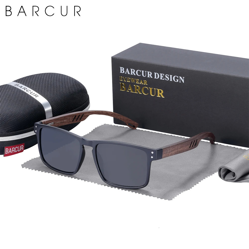 BARCUR Mens Sunglasses for Men er Natural Walnut Wood Sun Glasses Women Polarized Eyewear UV400 Eyewear 250106
