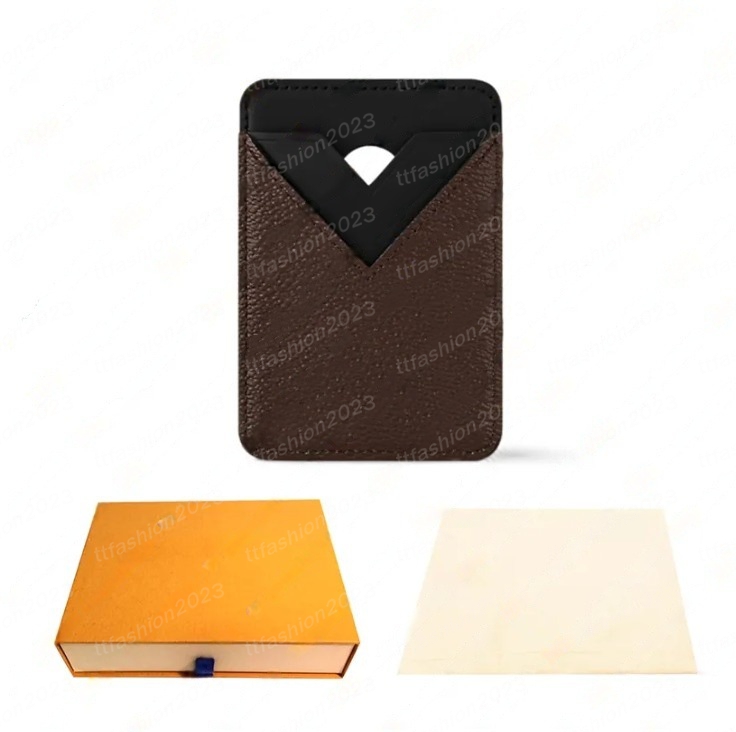 Unisex Fashion Casual Designer Luxury Porte Cartes Magnet Phone Card Holder Wallet Coin Purse Key Pouch TOP Quality Business Genuine Leather Card Holder most color