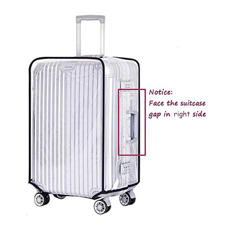 Clear PVC Suitcase Cover Protectors 18 20 22 24 26 28 30 Inch PVC Transparent Travel Luggage Protector for Carry on 250103