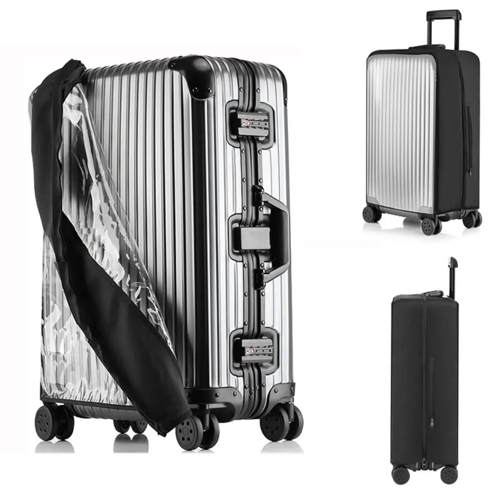 PVC Suitcase Cover Clear Luggage Protector Travel Wrap Luggage Dust Cover No Disassembly Required Waterproof Suitcase Cover 250103