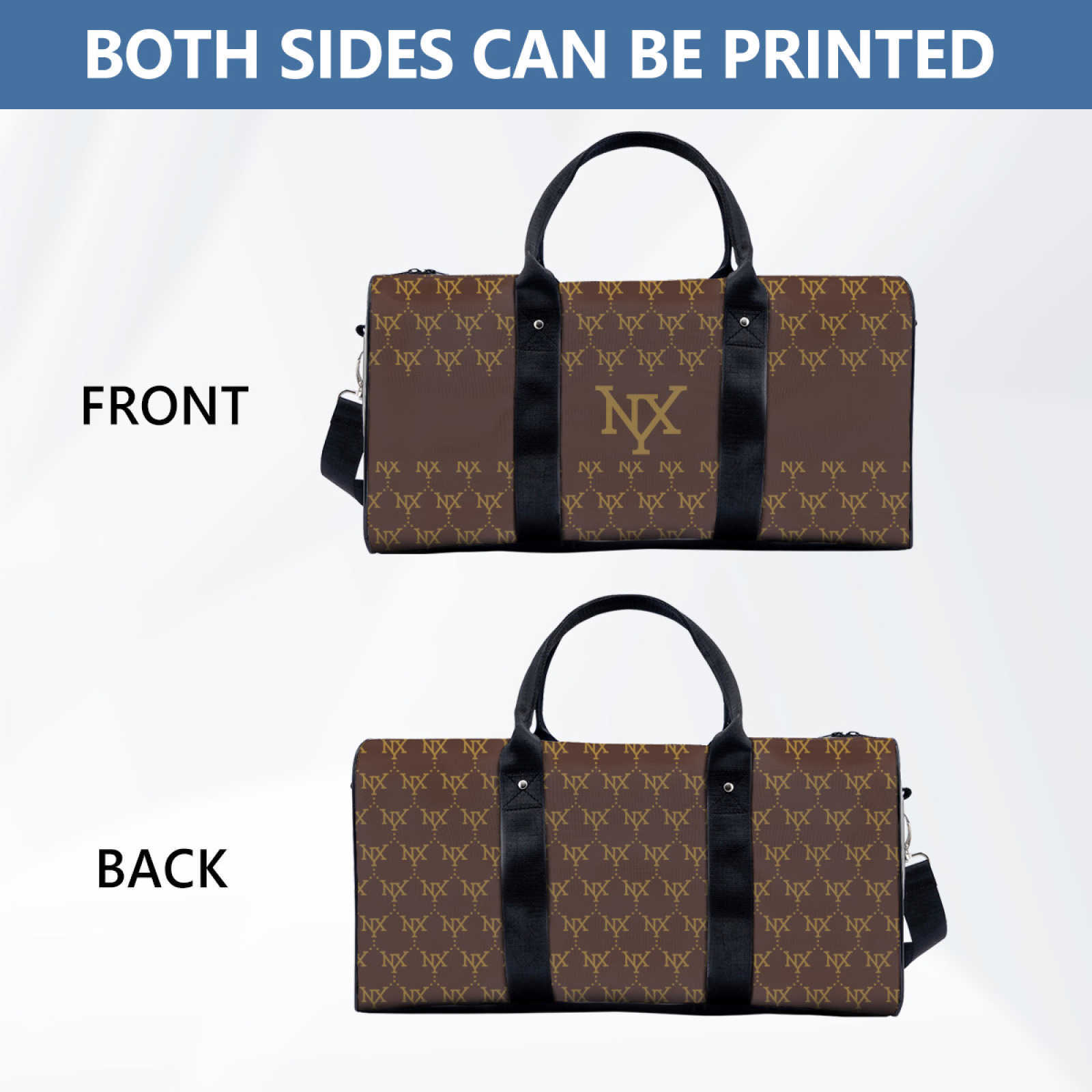 NXY Women Weekend Men Duffel Bags Night Gym Sports Bag Waterproof Luxury Print Design Travelling Bag Leather Duffle Bag