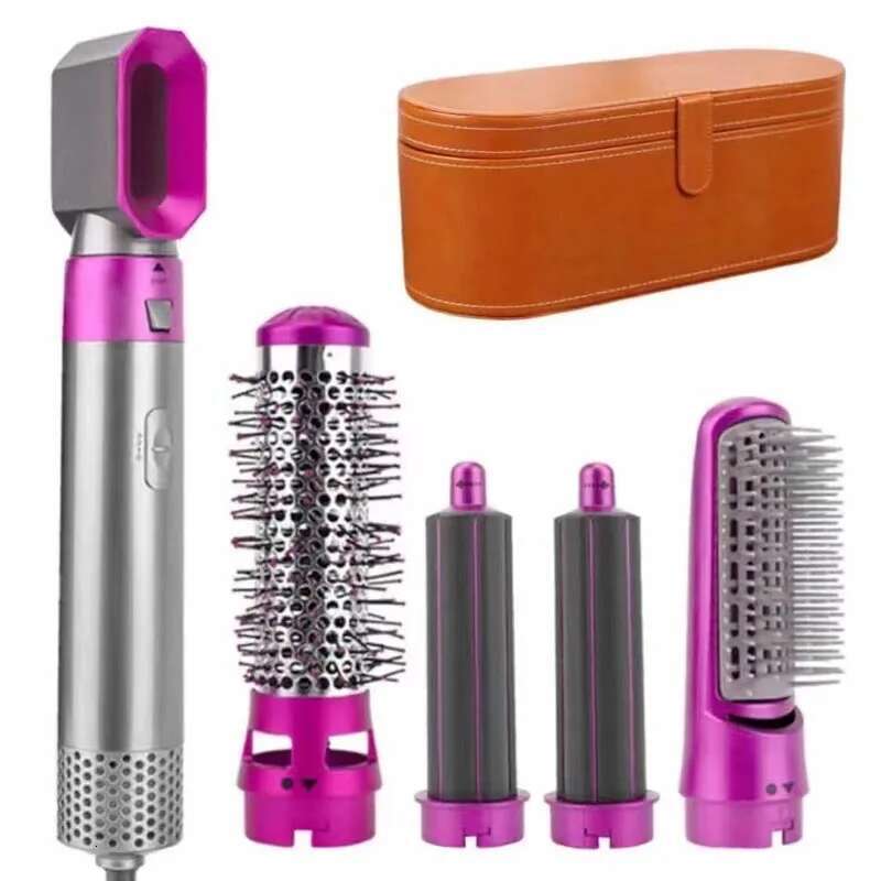 Five in One Hot Air Automatic Curg Iron, Dual Purpose Styg Comb, Electric Dryer, Hair Dryer Comb