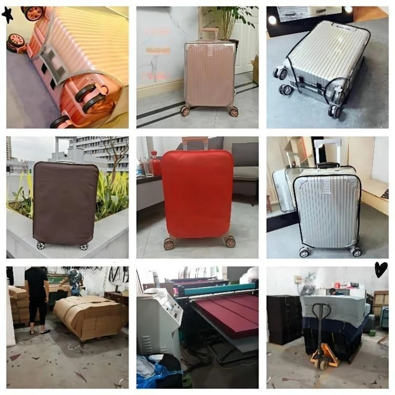 Luggage Cover Transparent PVC Thicken Durable Waterproof Trolley Protective Cover Suitcase Dust Protector Cover Travel Accessory 250103ww12