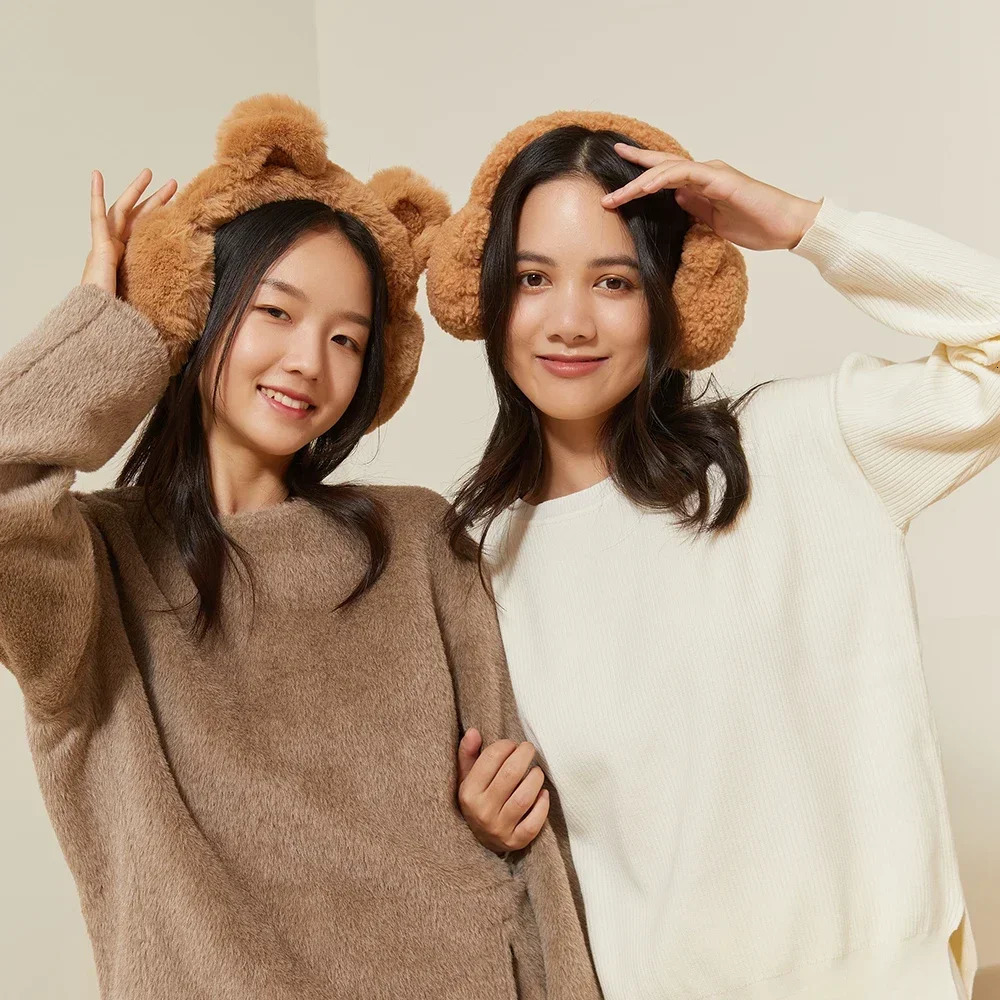 Ohsunny Soft Plush Ear Cover Warmer Winter Windproof Warm Earmuffs for Women Men Fashion Earflap Outdoor Cold Protection 250106