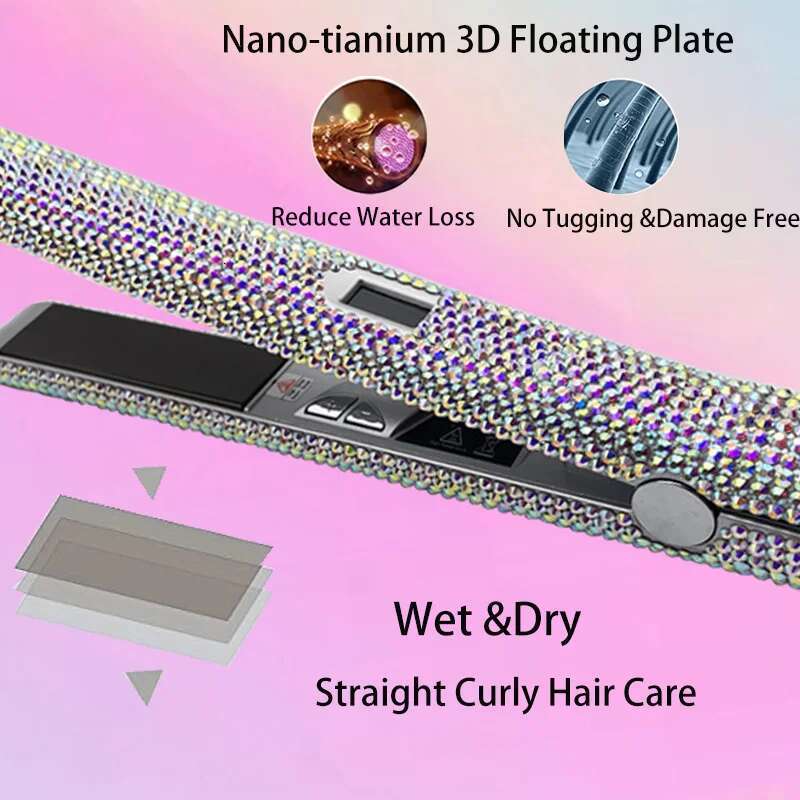 Hair Straightener Flat Iron with Rhis LCD Dispaly Titanium chapinha extreme 480F profissional planchas para el cabello