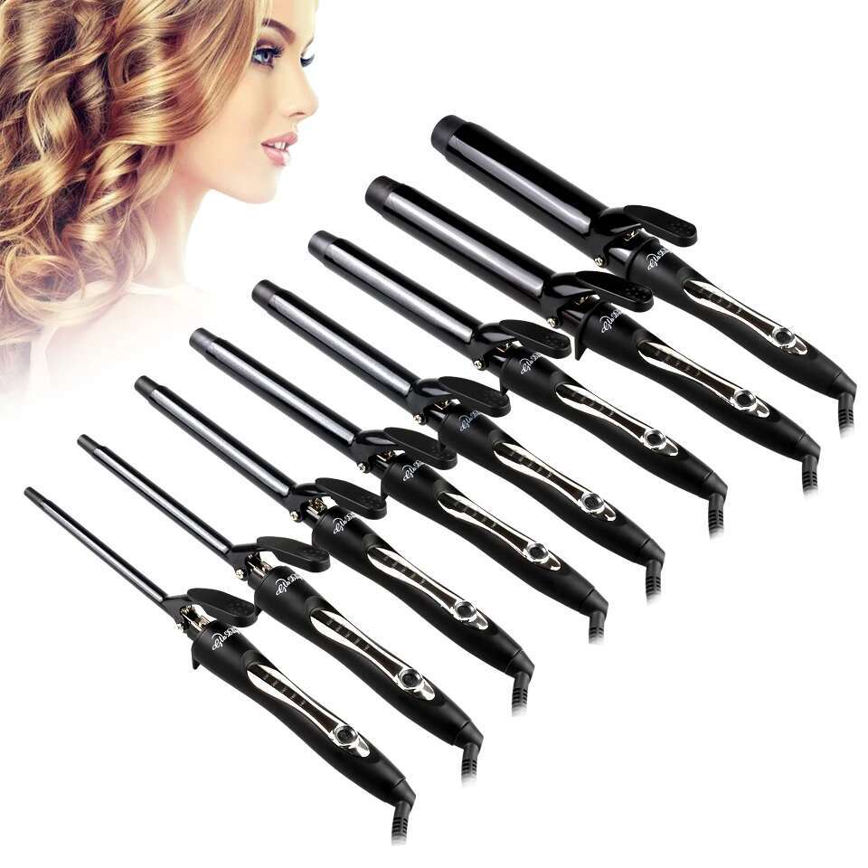 Ceramic Curler 9 mm Wand Curg Iron Professional Hair Curlers With Dual Voltage