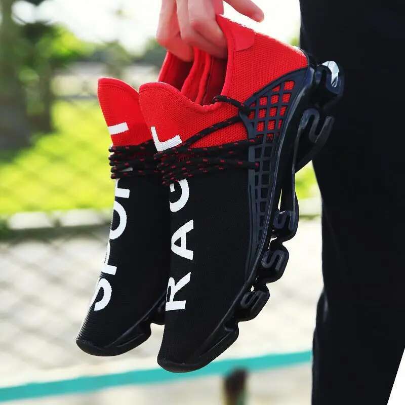 Large Size Summer Damping Wo men's Run ning Men Sport Sneakers Woman Sports Shoes Women Black Red Kids Trai ners Gym GME-1839