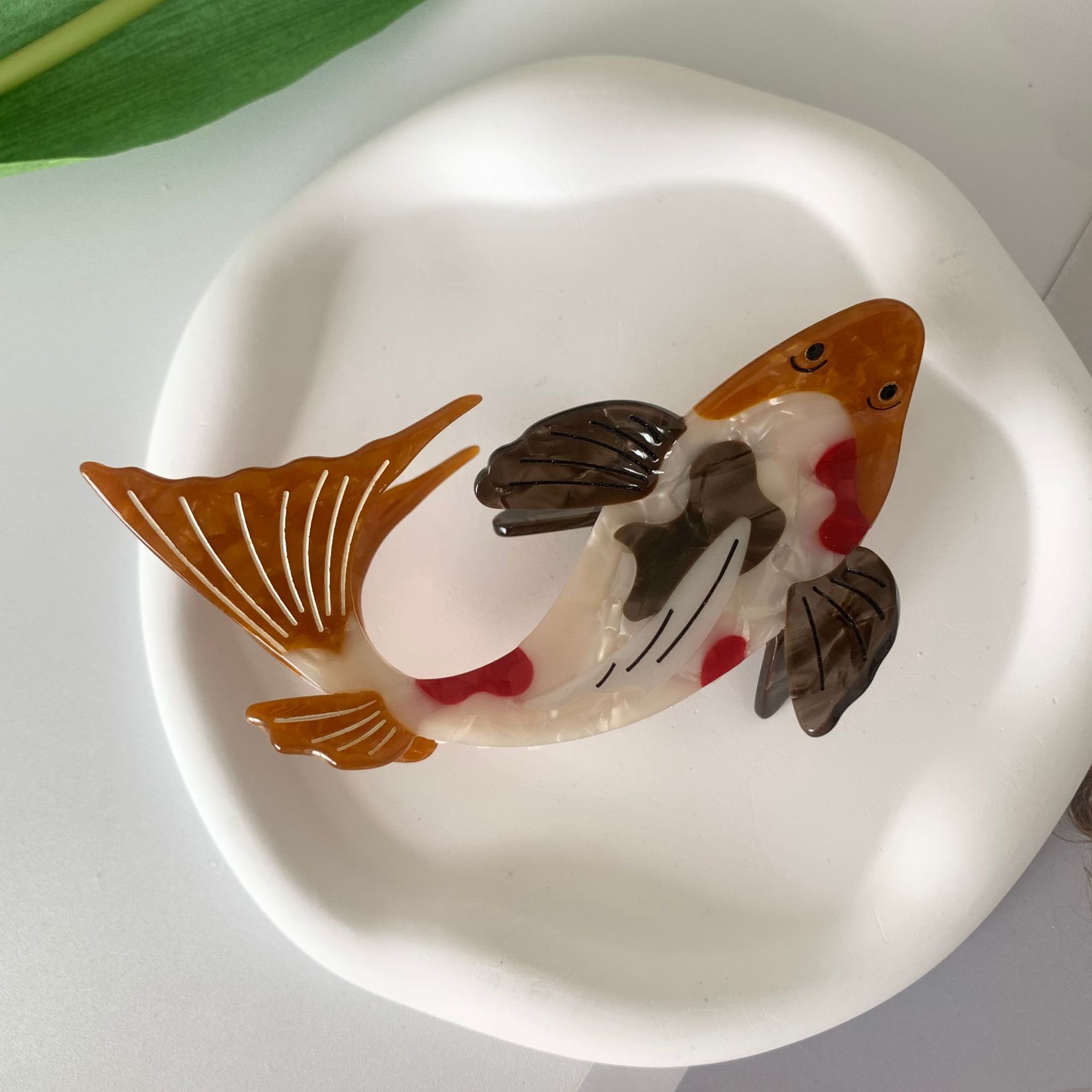 Niche design whale hair clips fall new orca scratch clip splicing large plate hair acetate hair card hair accessories clip