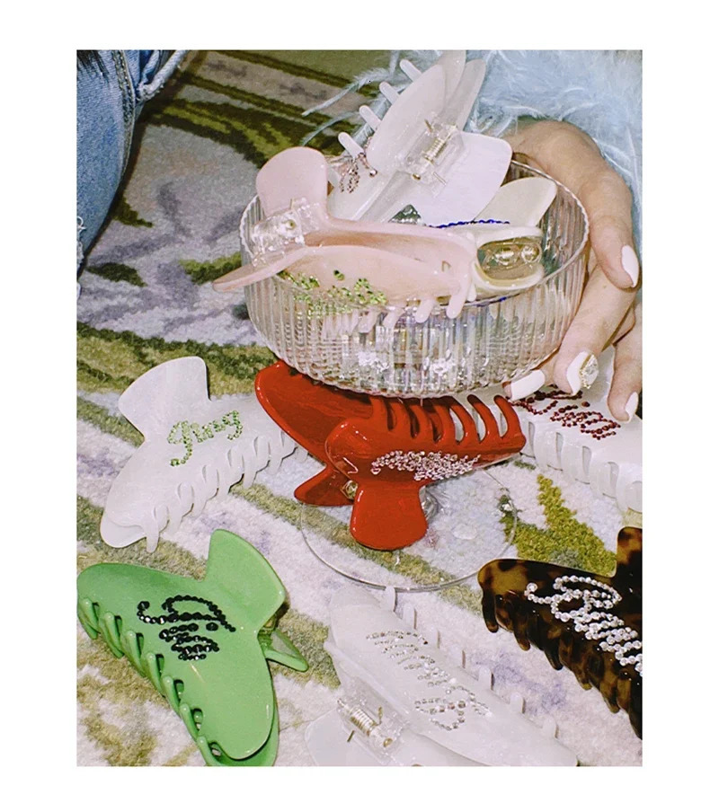 Handmade Customized Words Hairpins Hair Claw Barrettes Personalized Name Number Hair Clips Letters for Women Girls Jewelry 250106ww