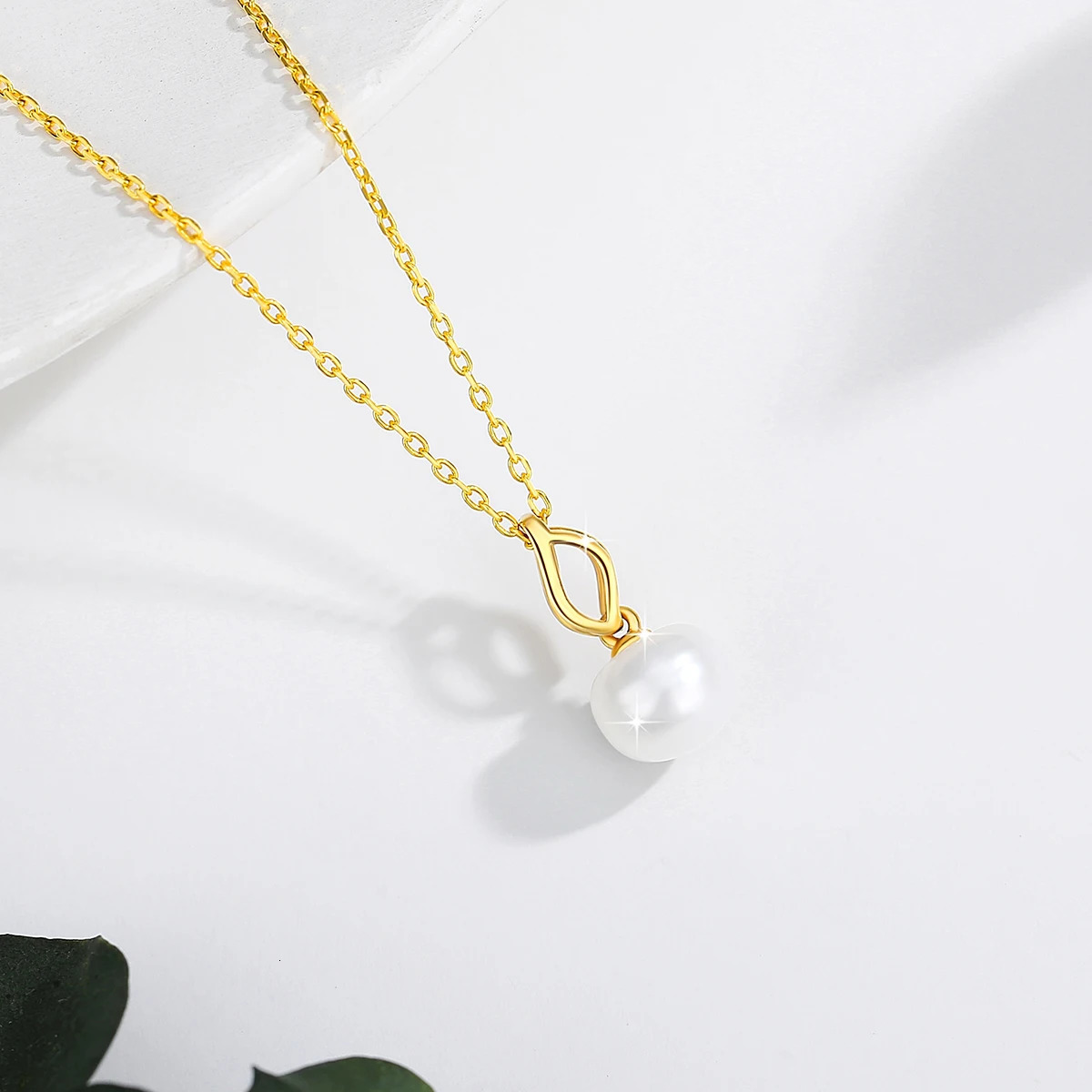18K Gold Necklace Pendant Round Natural Freshwater Pearl AU750 Yellow Gold Pendant Womens Fine Jewelry Gift With Certificate 250106