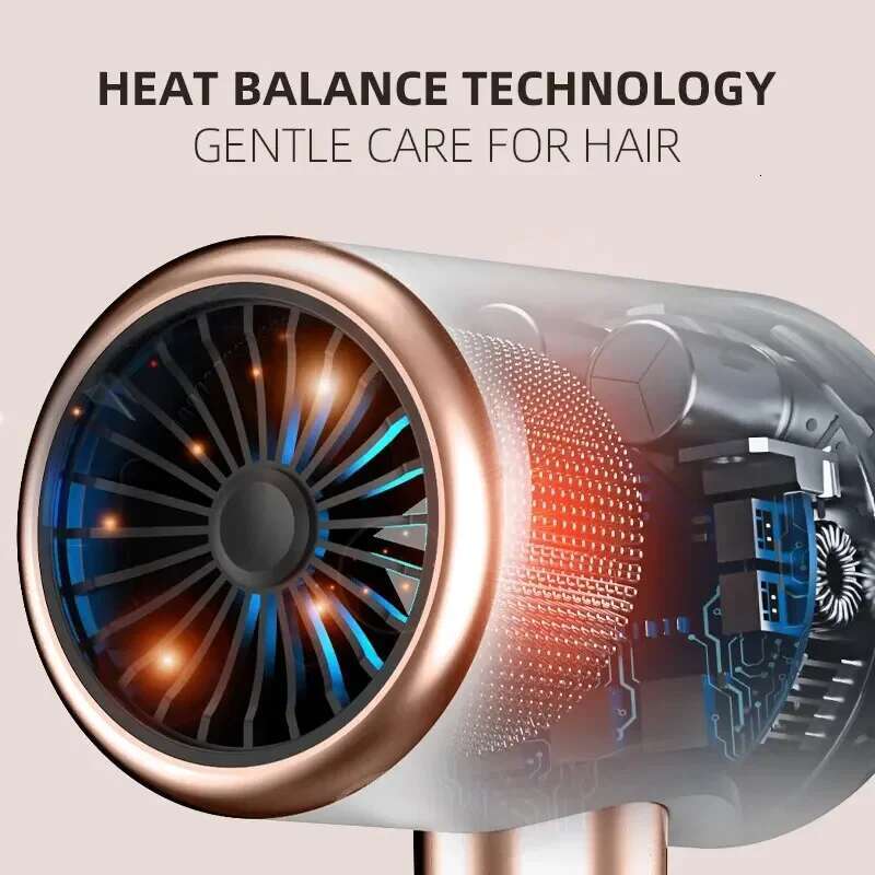 2000W Hair Dryer High-Speed Electric Turbine Airw Low Noise Constant Temperature and Quick Drying Suitable for Home Salons