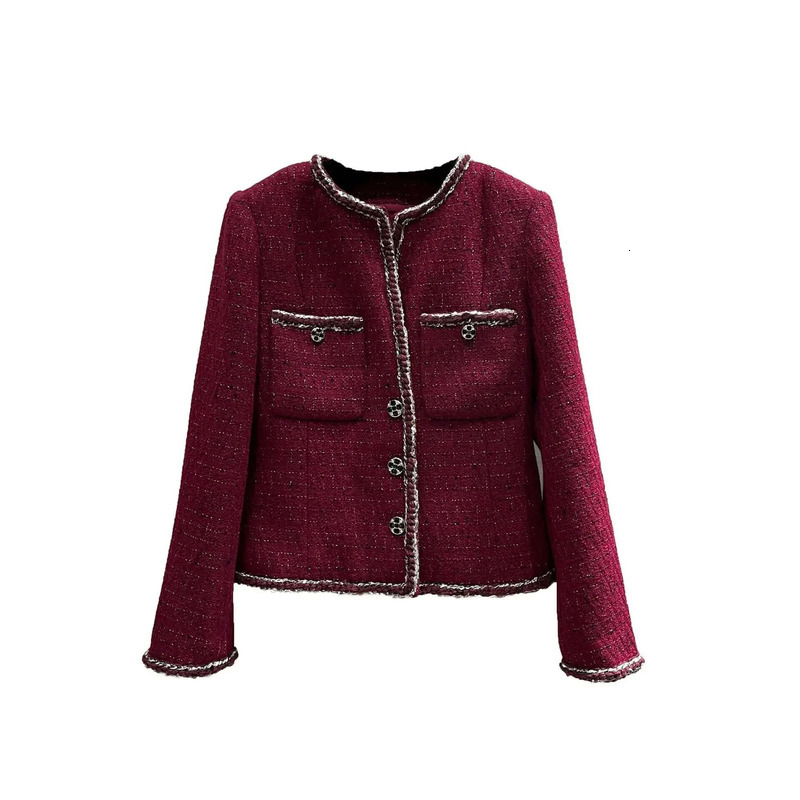 New Handmade Ribbon Tweed Coat, Women's Workshop, Exquisite Woolen