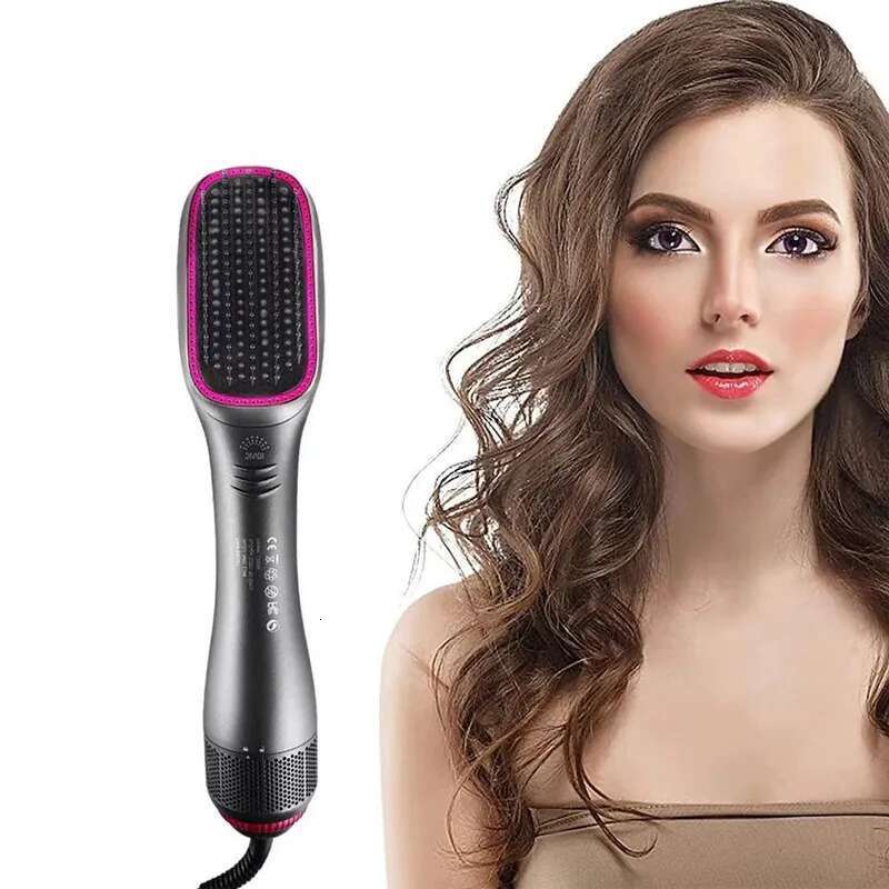 New 3 In 1 Hot Air Brushes Negative Ion Care Straightener Hair Brush Salon Electric Blow Dryer Comb For Women Dropshipping