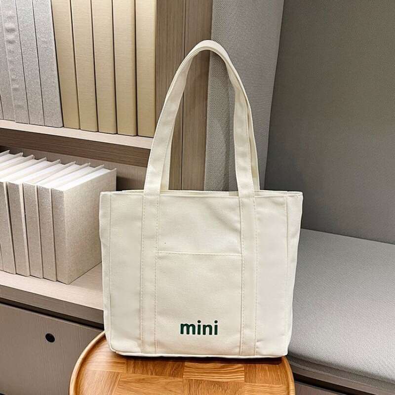 New Canvas Large Capacity Student Tutoring Single Shoulder Women's Stylish Mommy Shopping Handheld Tote Bag
