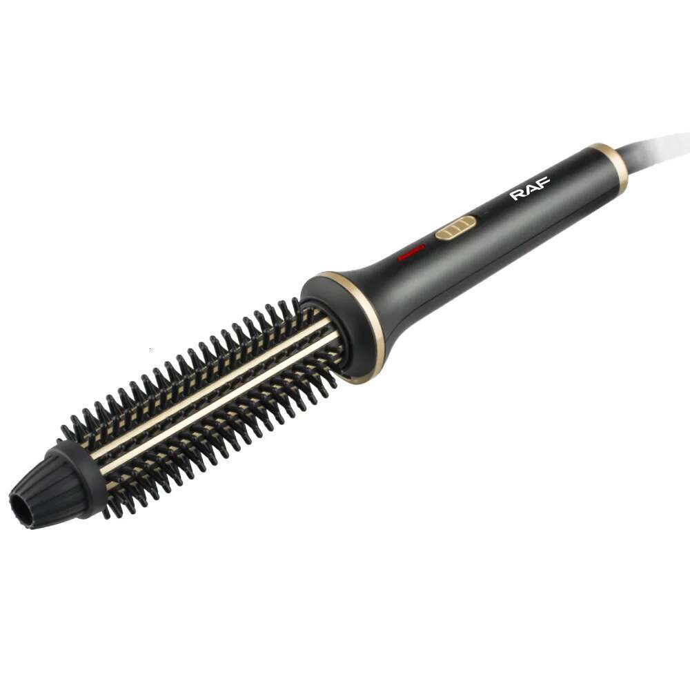 No Damage to Hair Straightening and Dual-purpose Electric Straightener Heated Round Brush Curg Iron