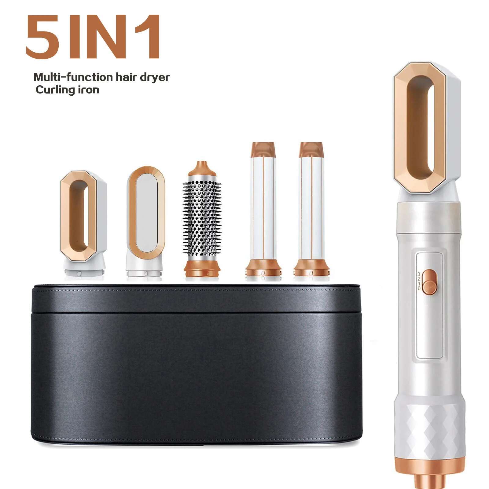 Dryer 5 in 1 Multi-function Hot air comb set Professional curg iron Hair straightener Styg tool