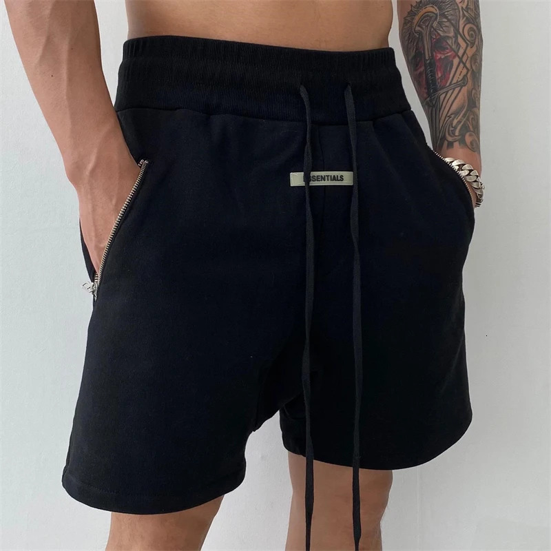 Mens Shorts High Street Retro Casual Fashion Cotton Double Zipper Five Point Pants Summer Sports Fitness Loose 250103