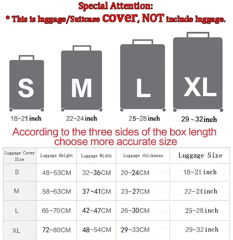 Customize Your Image Name Luggage Cover Travel Accessories Elastic Suitcase Protective Covers Anti-dust Case Cover Trolley 250103