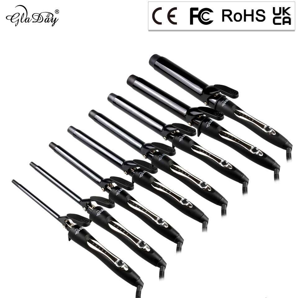 Ceramic Curler 9 mm Wand Curg Iron Professional Hair Curlers With Dual Voltage