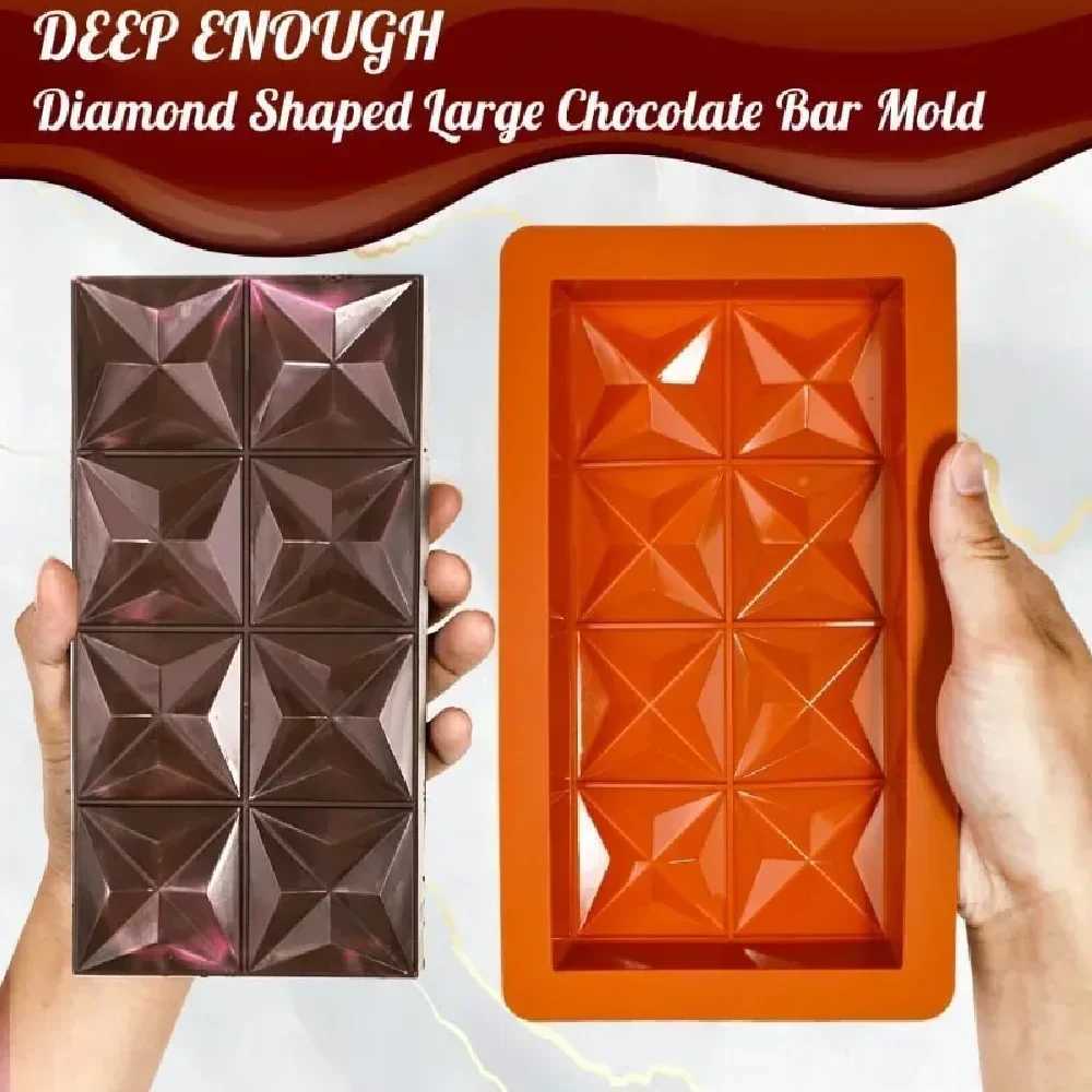 1 set of deep chocolate bar molds with 10 bags thick Dubai chocolate molds used for filling bars pistachios chocolate M250106