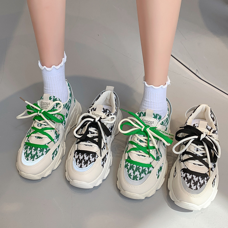 Ddmywed Dad New Autumn And Winter Breathable, Comfortable, Durable Thick Bottom Casual Graffiti Sports Women's Shoes Chinese Brand Shoes F0106-25