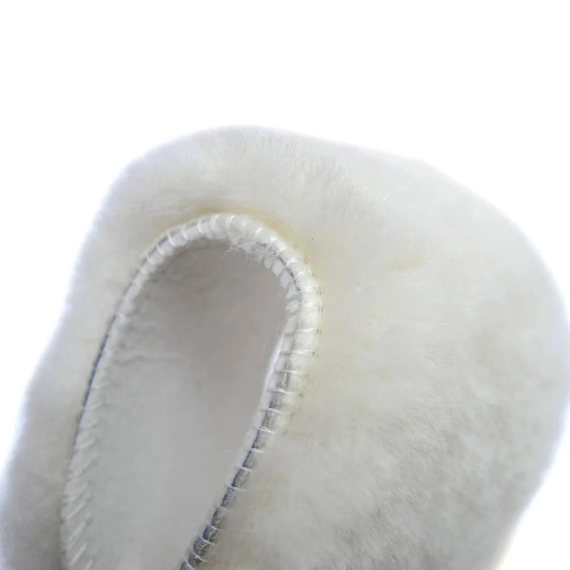INOE Real Natural Sheep Wool Fur 20mm Length Winter Insole Warm Shoes Pad White Color for Women and Men Size 34-45 High Quality 250106