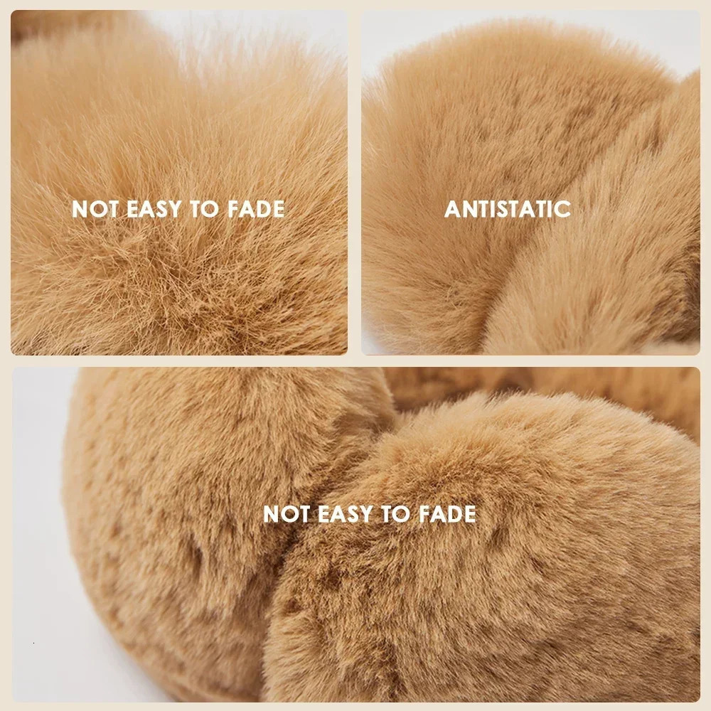 Ohsunny Soft Plush Ear Cover Warmer Winter Windproof Warm Earmuffs for Women Men Fashion Earflap Outdoor Cold Protection 250106