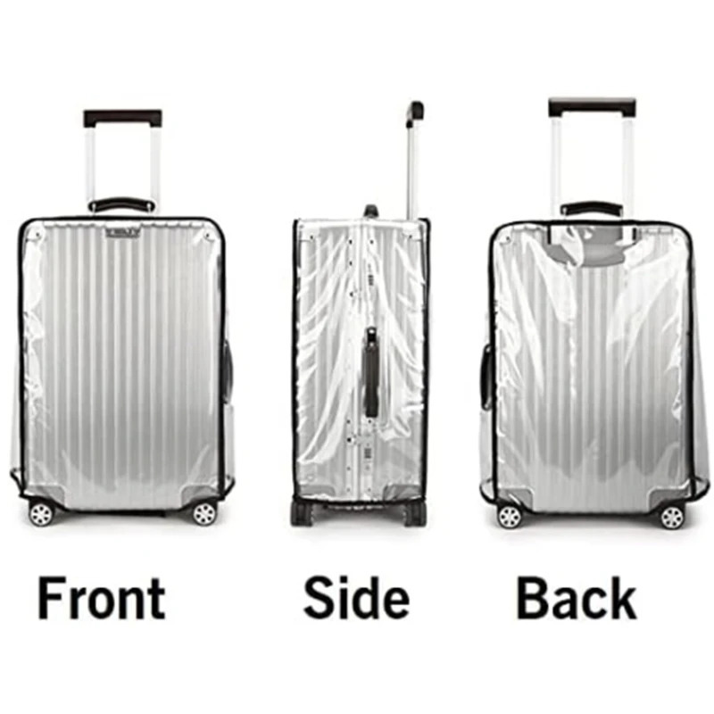 20-30inch Luggage Cover Transparent Protector Waterproof Thickened Suitcase Cover PVC Rolling Cover for Traveling Suitcase 250103