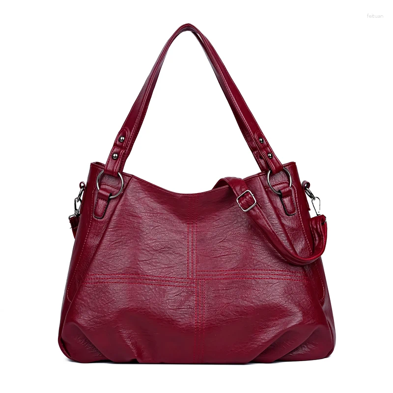 hot Leather Shoulder Bag for Women - Large Capacity, Soft, Stylish & Everyday Use