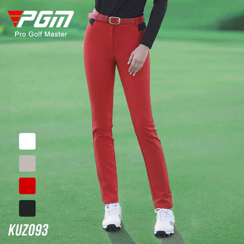PGM Autumn Winter Ladies Golf Pants Women High Elasticity Sport Trousers Slim Fit Golf/Tennis Pants Warm Windproof Golf Clothing 250102