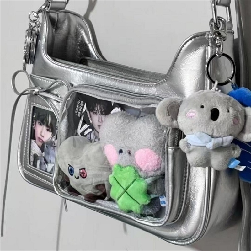 Y2k Harajuku Shoulder Bag Women Korean Transparent Ita Bag School Crossbody Bag Female Japanese er Preppy Handbag 250103