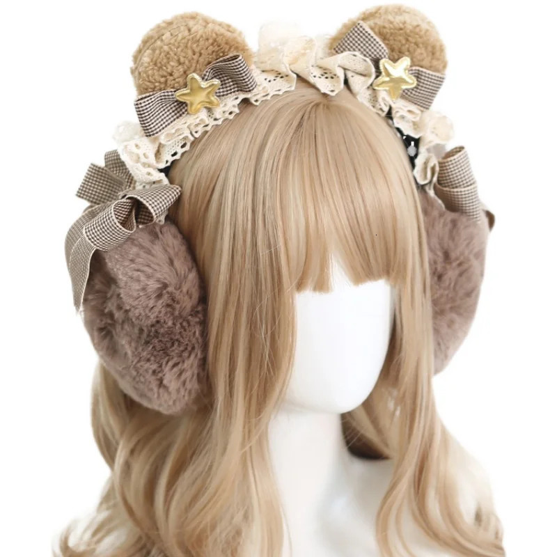 Soft of cute bear ear package female cat ears winter earmuffs plush earmuffs warm ear warm 250106