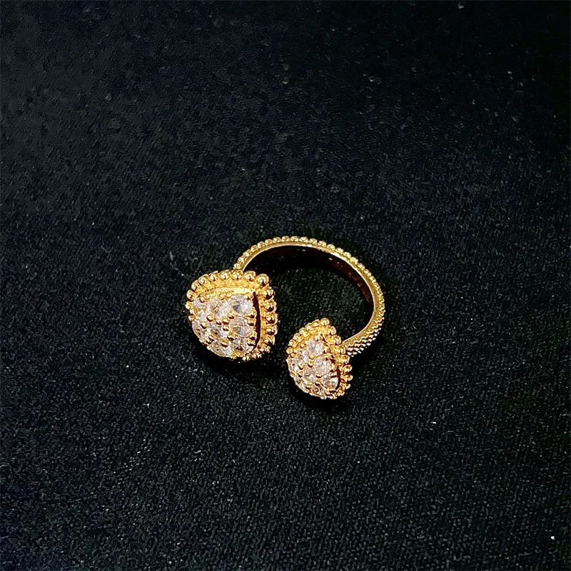 925 silver original gold plating water drop necklace Earrings bracelet Ring woman Fashion radiant jewelry Set 250102