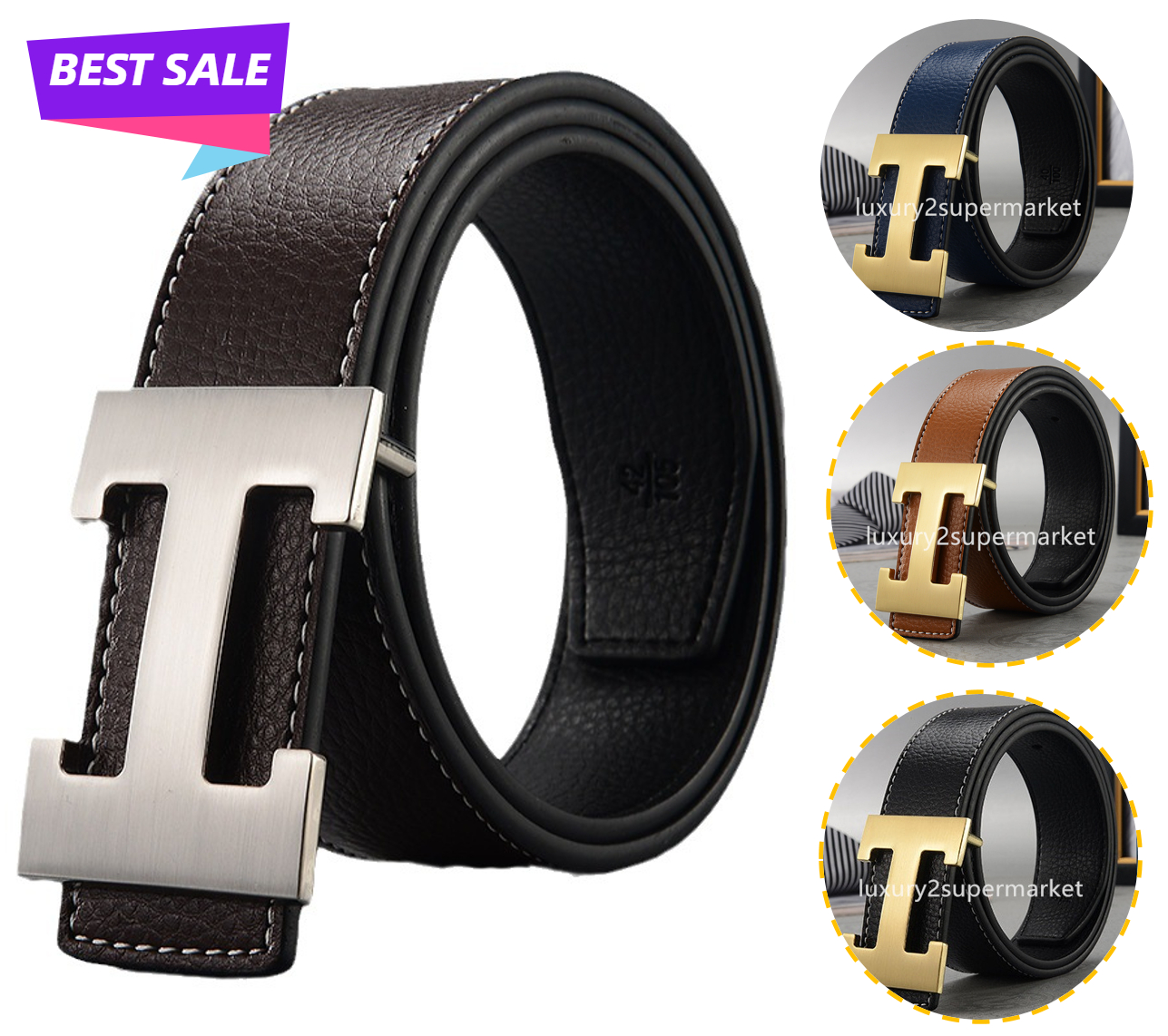 Designer Belt Cintura Genuine Leather Width 38mm mens Womens Gold Silver Buckle Belts Waistband Cintura For Women With Box
