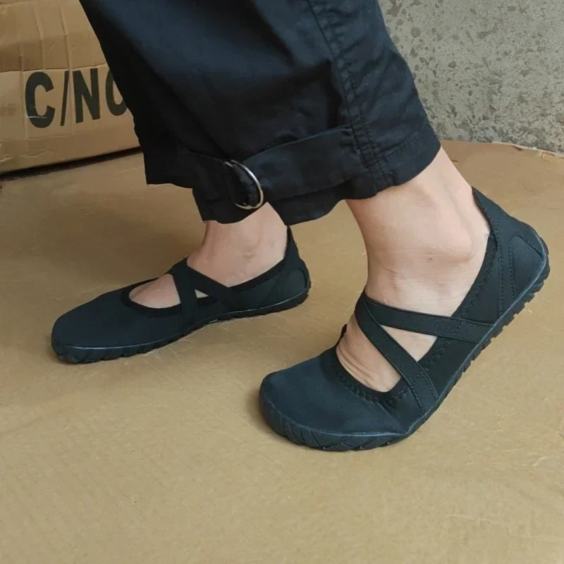 ZZFABER Women Ballet Flats Flexible Barefoot Shoes Soft Sneakers Comfort Ballerina Flats Ladies Shallow Loafer Minimalist Shoes 250106