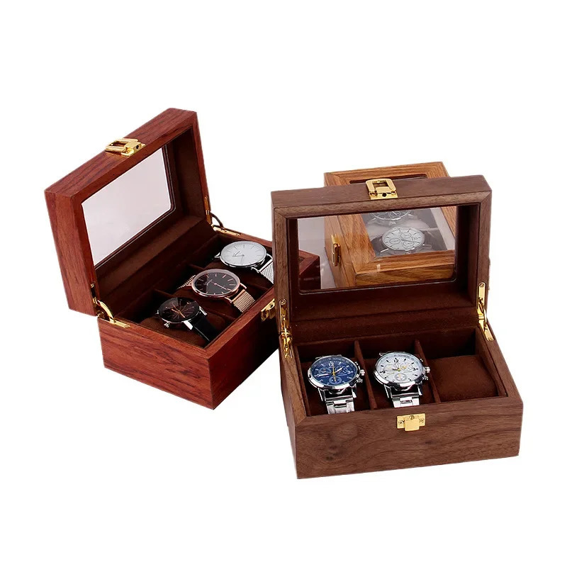 3-position household wooden watch box jewelry storage watch display wooden box wholesale surface customization womens gift 250102