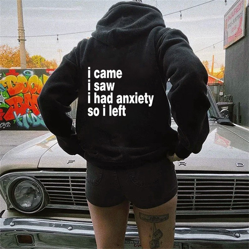 New Autumn And Winter Letter Fashion Printed Hooded Sweatshirt With Added Fleece For Women's Top