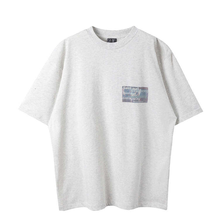 24fw trendy brand new high street short sleeved T-shirt washed and worn loose top half sleeve unisex