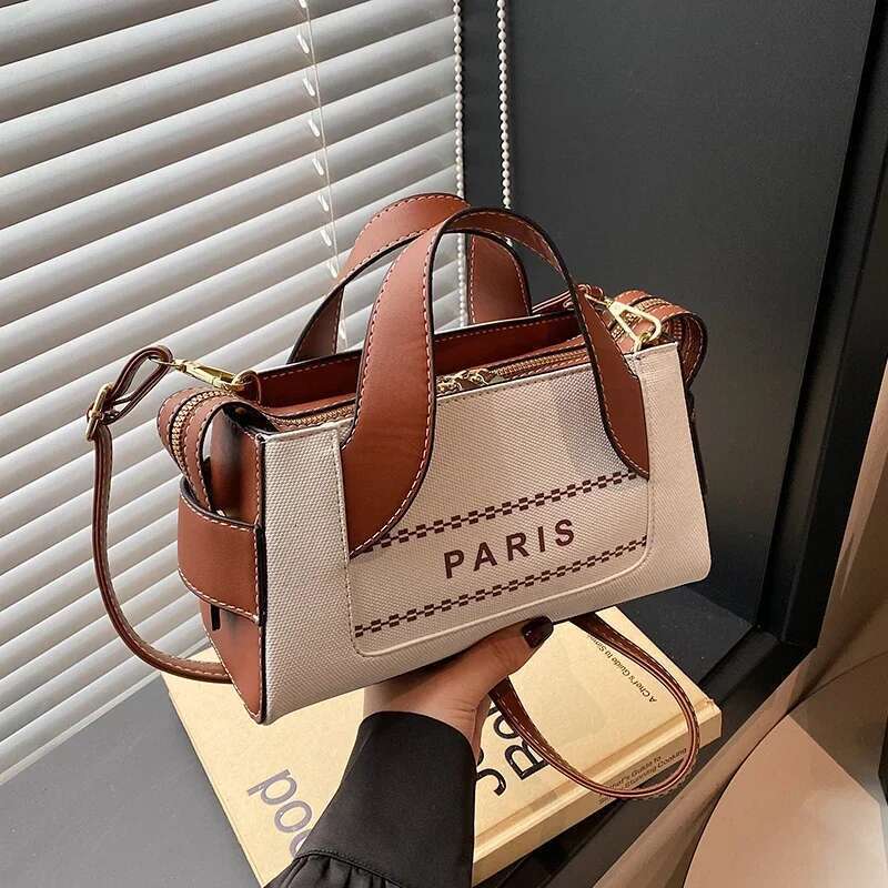 Designer Chain Shoulder Casual Travel Handbag, Crossbody Bag, Women's Trendy Zipper Bag