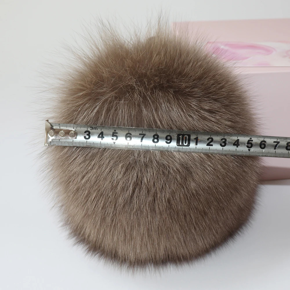 2024 Winter Women Real Fox Fur Earmuffs Natural Warm Fox Fur Earmuff Cute Oversized Fluffy Genuine Fox Fur Earmuffs 250106