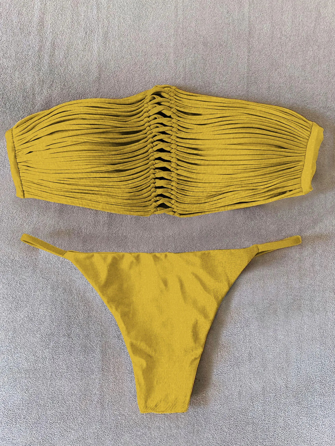 Sexy Tube Top Micro Bikini Women Swimsuits Trend High Cut Swimwear Lady Brazilian Biquini Beachwear Bathing Suit 250106