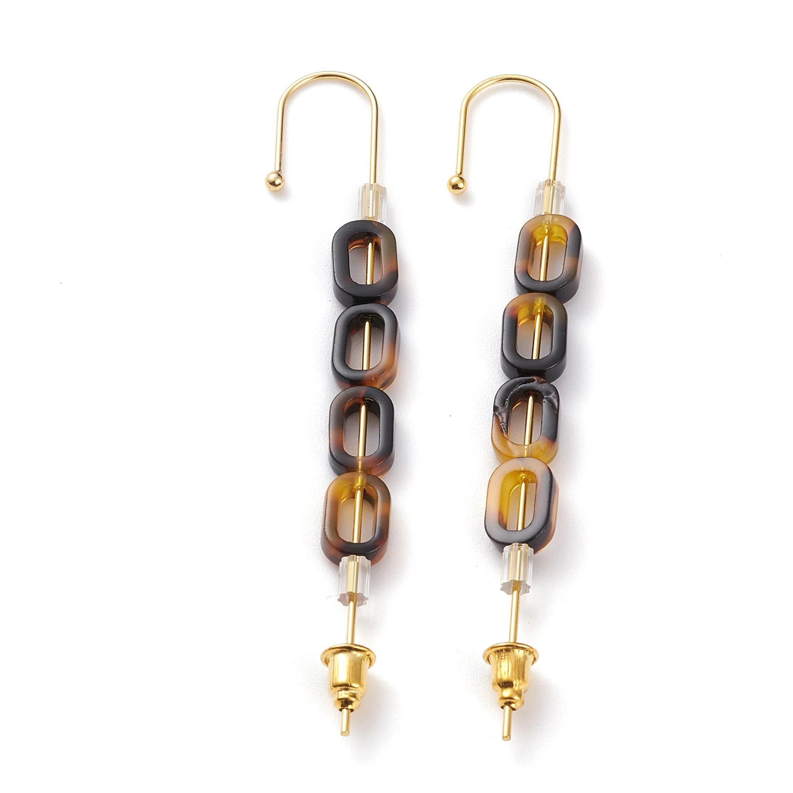 Kissitty 6 Style Brass Ear Wrap Crawler Hook Earrings For Women Golden Cuff Earrings Jewelry Finding Gift 250103