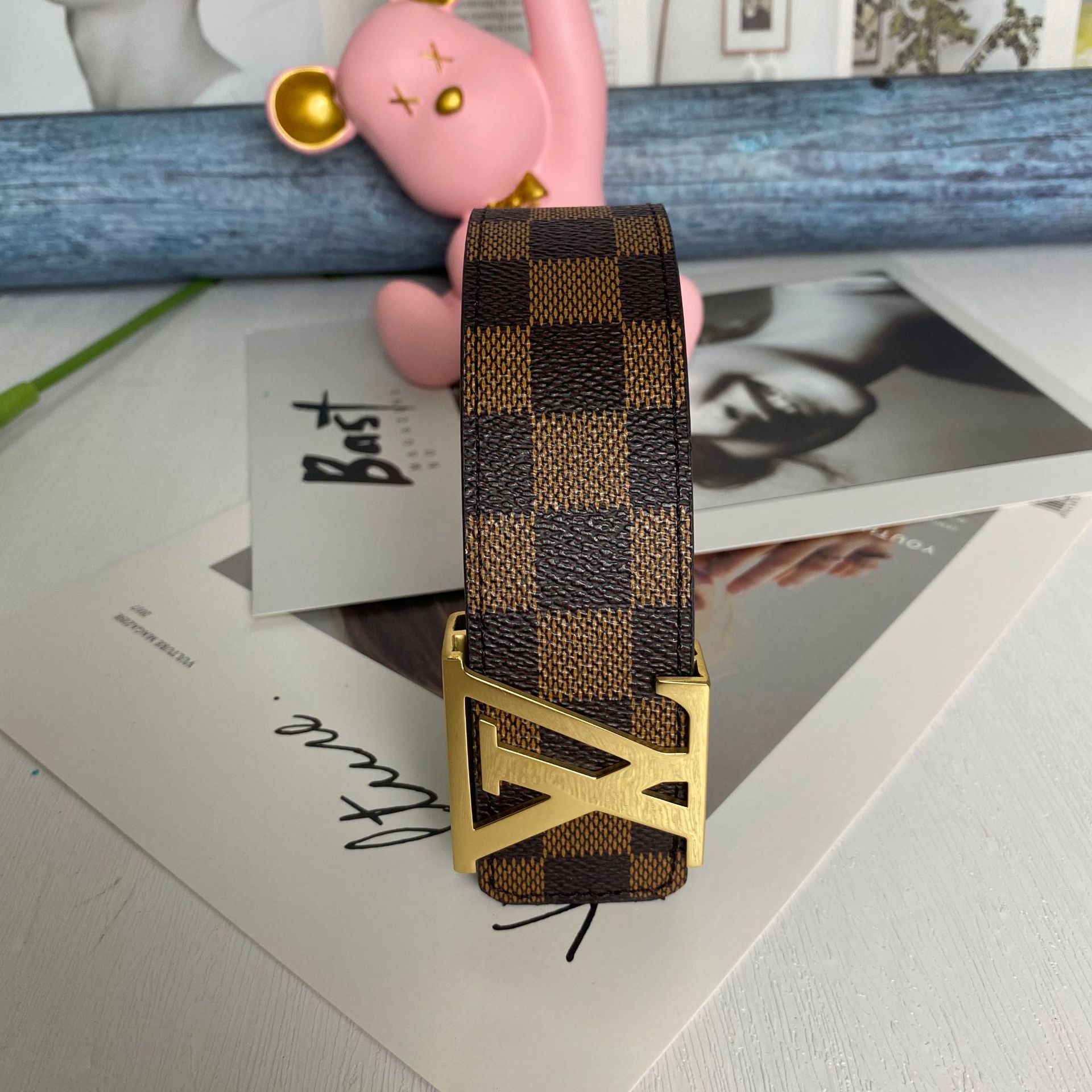 belt for men designer leather belts for men designers luxury brown belt fashion casual plaid solid letters genuine leather golden smooth buckle length EUR90-110