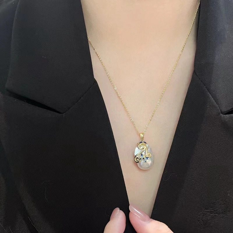 Natural Freshwater 14-20mm Baroque Square Shaped Pearl Ring with Adjustable Size 14k Gold Filling for Womens Vintage Jewelry 250102