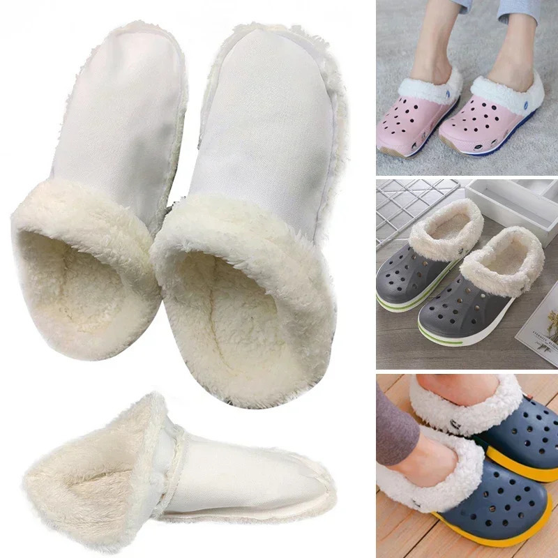 1 Pair Winter Warm Shoe Cover Inserts Replacement Fur Insoles Removable Soft Thickened Shoes Liners Plush Cover Accessories 250106