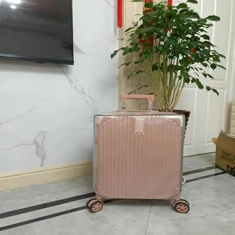 Luggage Cover Transparent PVC Thicken Durable Waterproof Trolley Protective Cover Suitcase Dust Protector Cover Travel Accessory 250103ww12